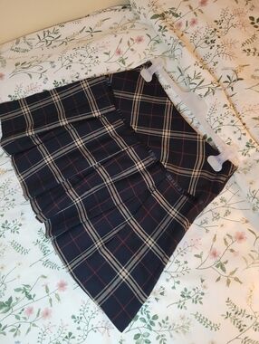 Plaid Pleated Mini Skirt